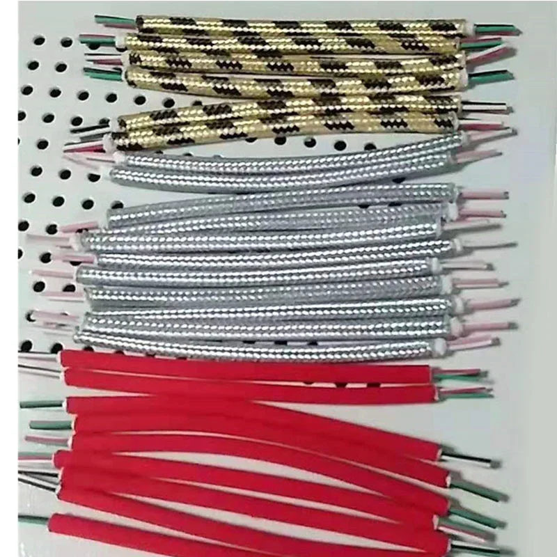 sample display of Nylon Braiding Cable Cutting And Stripping Machine, Heating Stripping Machine عرض عينة من آلة قطع وتجريد كابل تجديل النايلون ، آلة تجريد التدفئة