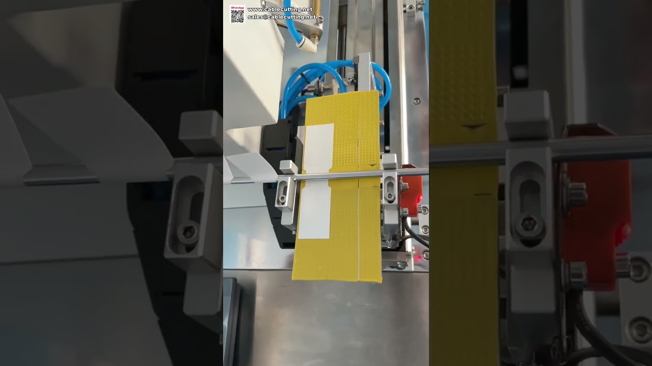 Steel Pipe and Tube Labeling Machine Automatic Fold Sticker Applicator for Industrial Hardware