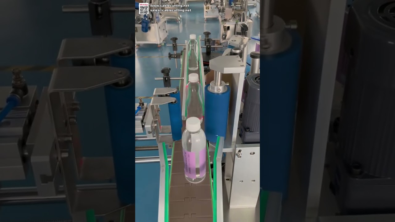 Double Label Round Bottle Labeling Machine for Mineral Water Bottles High Speed Sticker Applicat